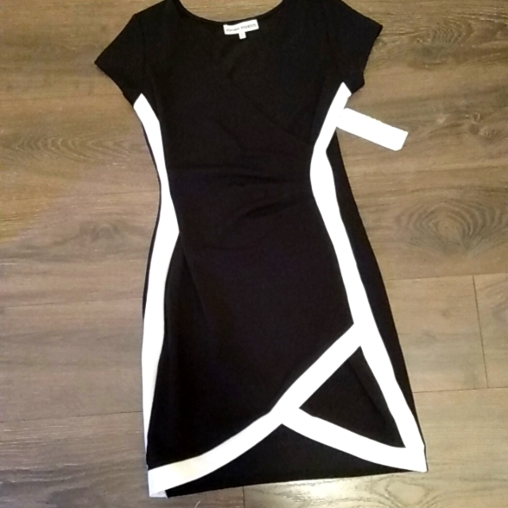 Black and White Body con mini dress